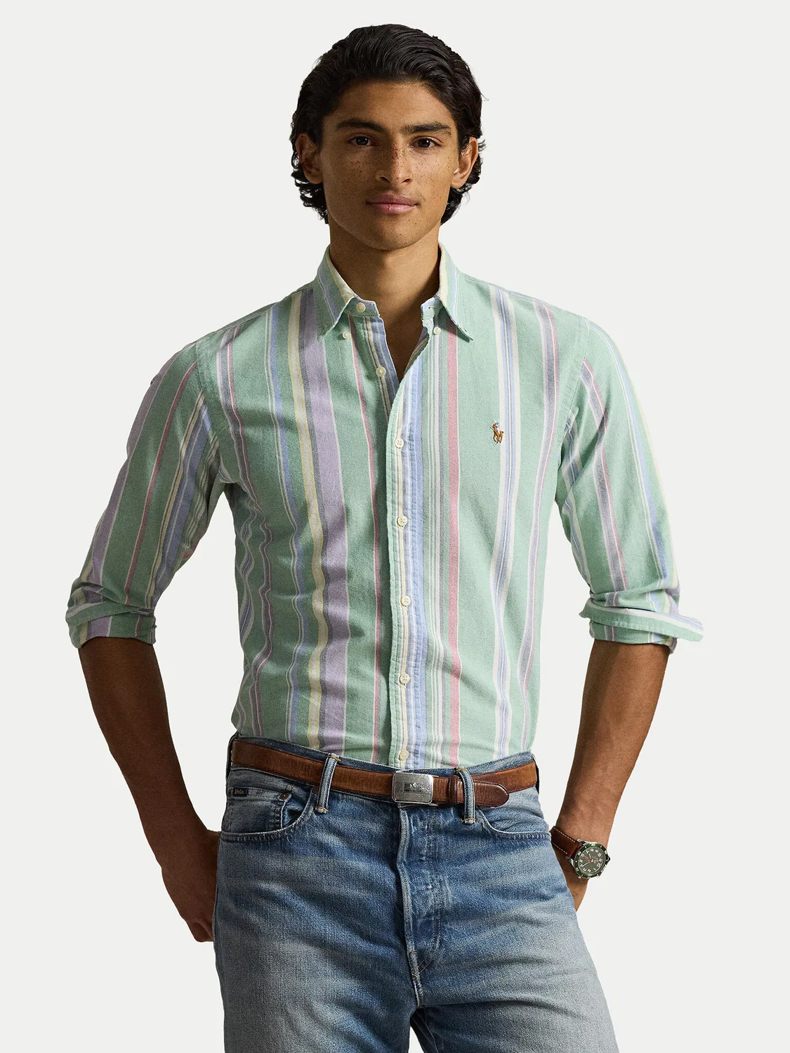 Мужская рубашка стандартного кроя Polo Ralph Lauren, светло-зеленый