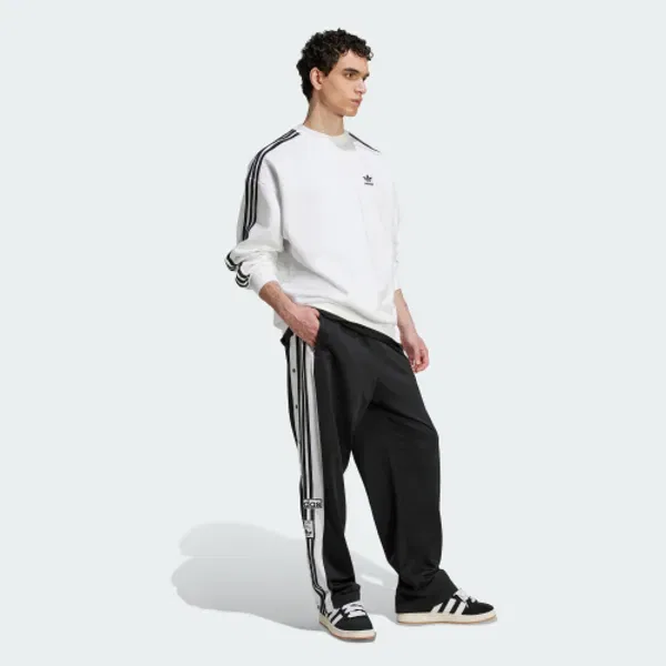 Свитшот оверсайз с 3-полосками, Adidas, белый-черный — фото 4
