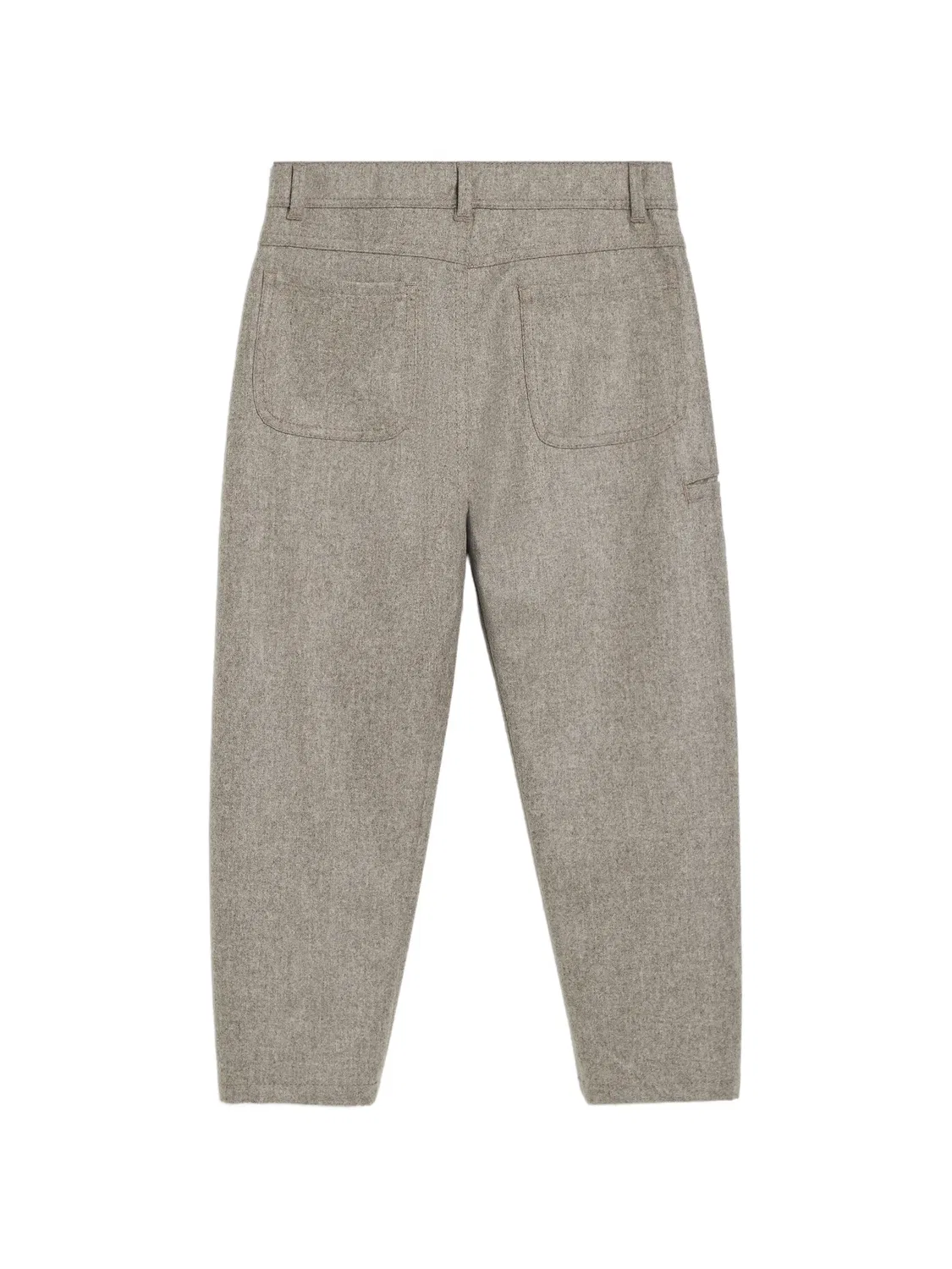 Зауженные брюки с петлями для ремня Brunello Cucinelli Kids, коричневый — фото 2