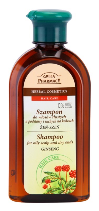 

Шампунь для жирной кожи головы и сухих кончиков Green Pharmacy Hair Care Ginseng