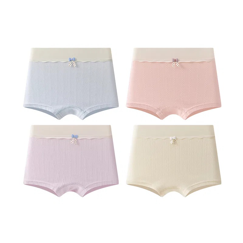 Детские трусы-боксеры 4 штуки Light Purple, Light Blue, Light Shrimp, Light Apricot MIIOW