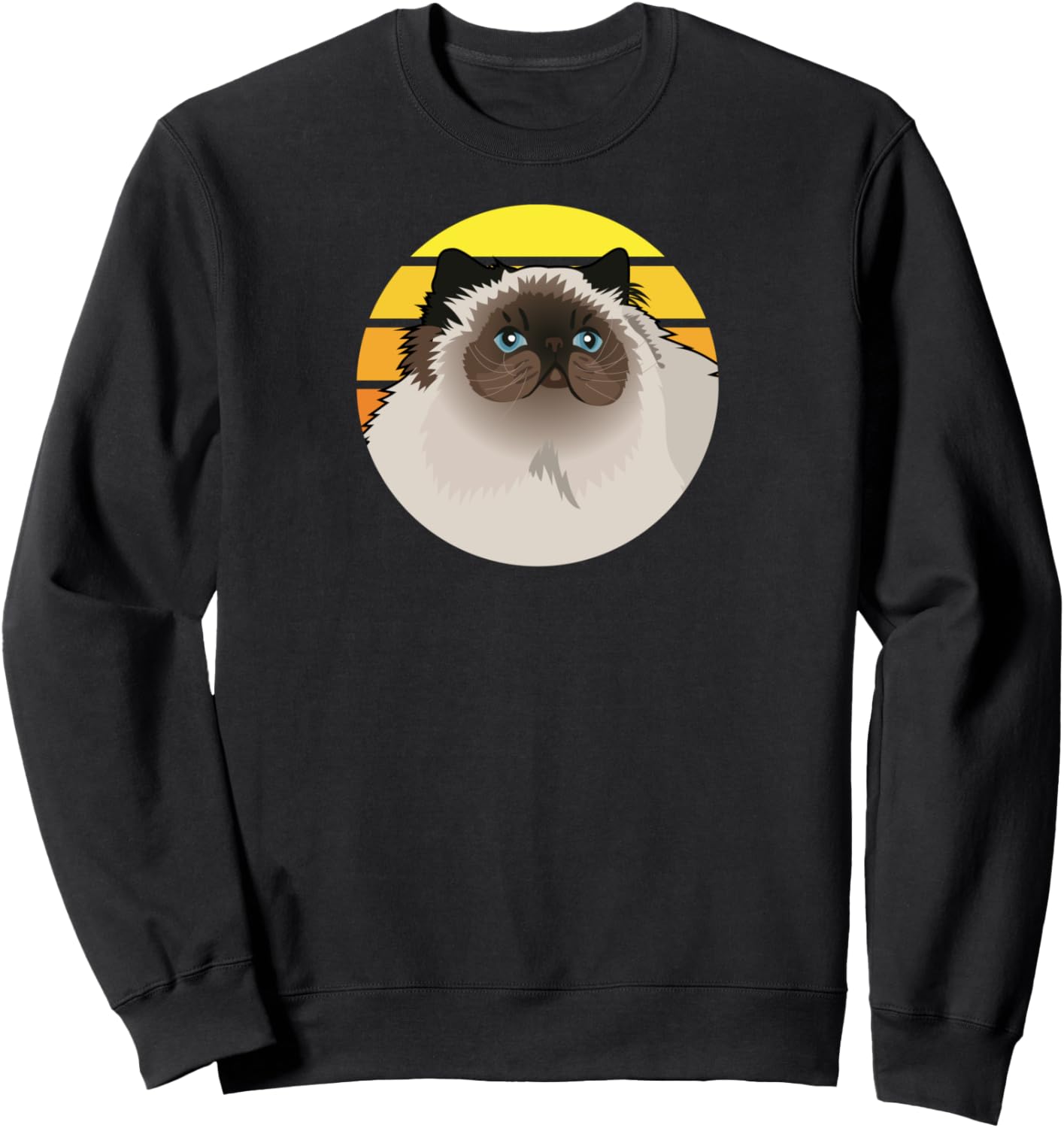 

Толстовка с изображением гималайской кошки - подарок для любителя кошек The Himalayan Love Gift Shop, черный