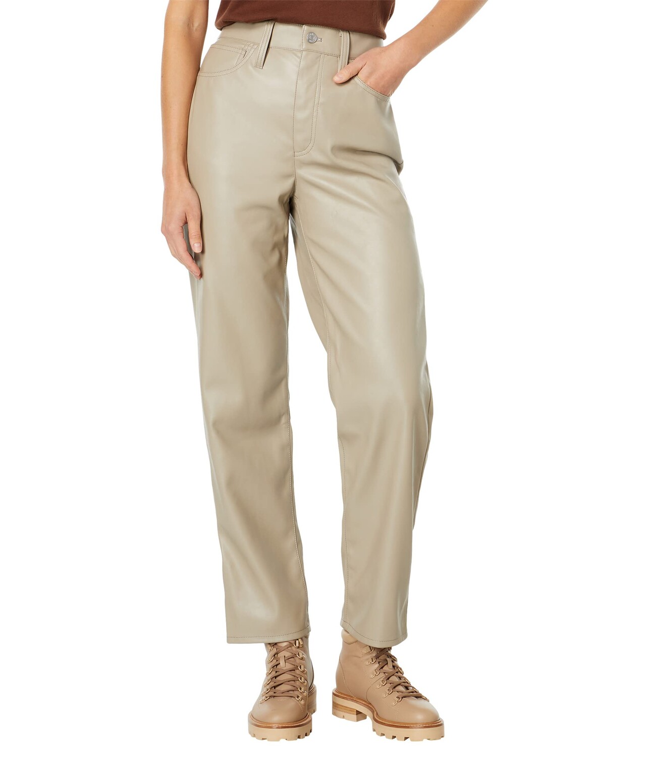 

Брюки Madewell, The Perfect Vintage Straight Jean: Pleather Edition, Серый, Брюки Madewell, The Perfect Vintage Straight Jean: Pleather Edition