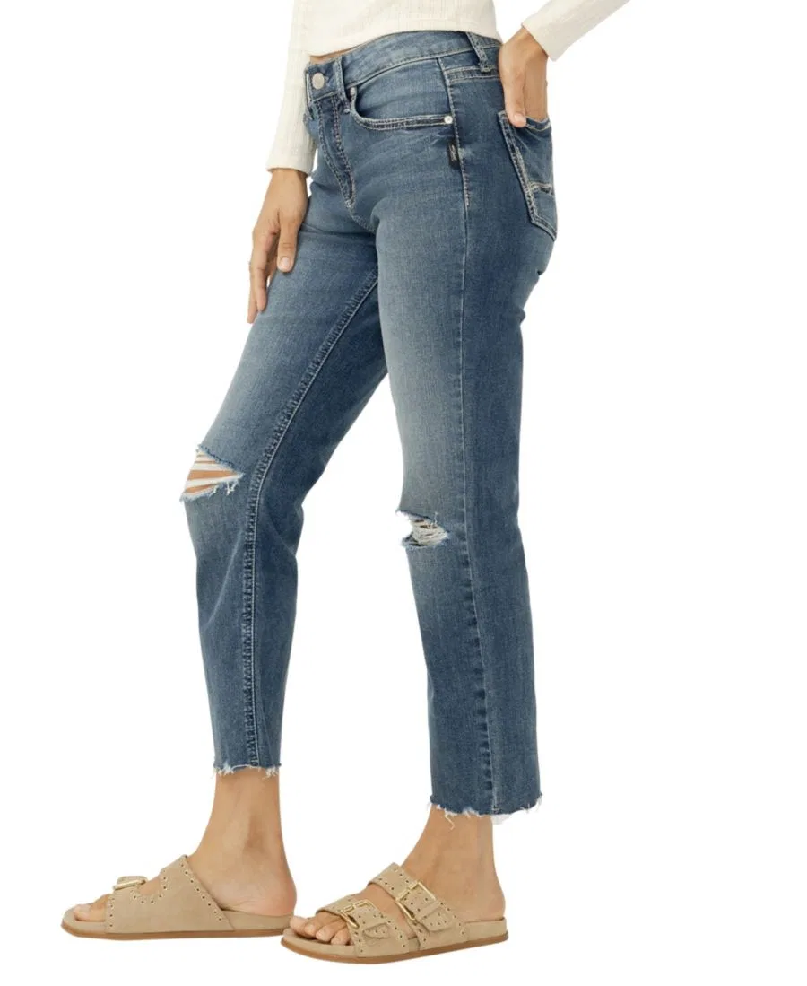 Джинсы с высокой посадкой прямого кроя Avery Silver Jeans Co., Synth — фото 2