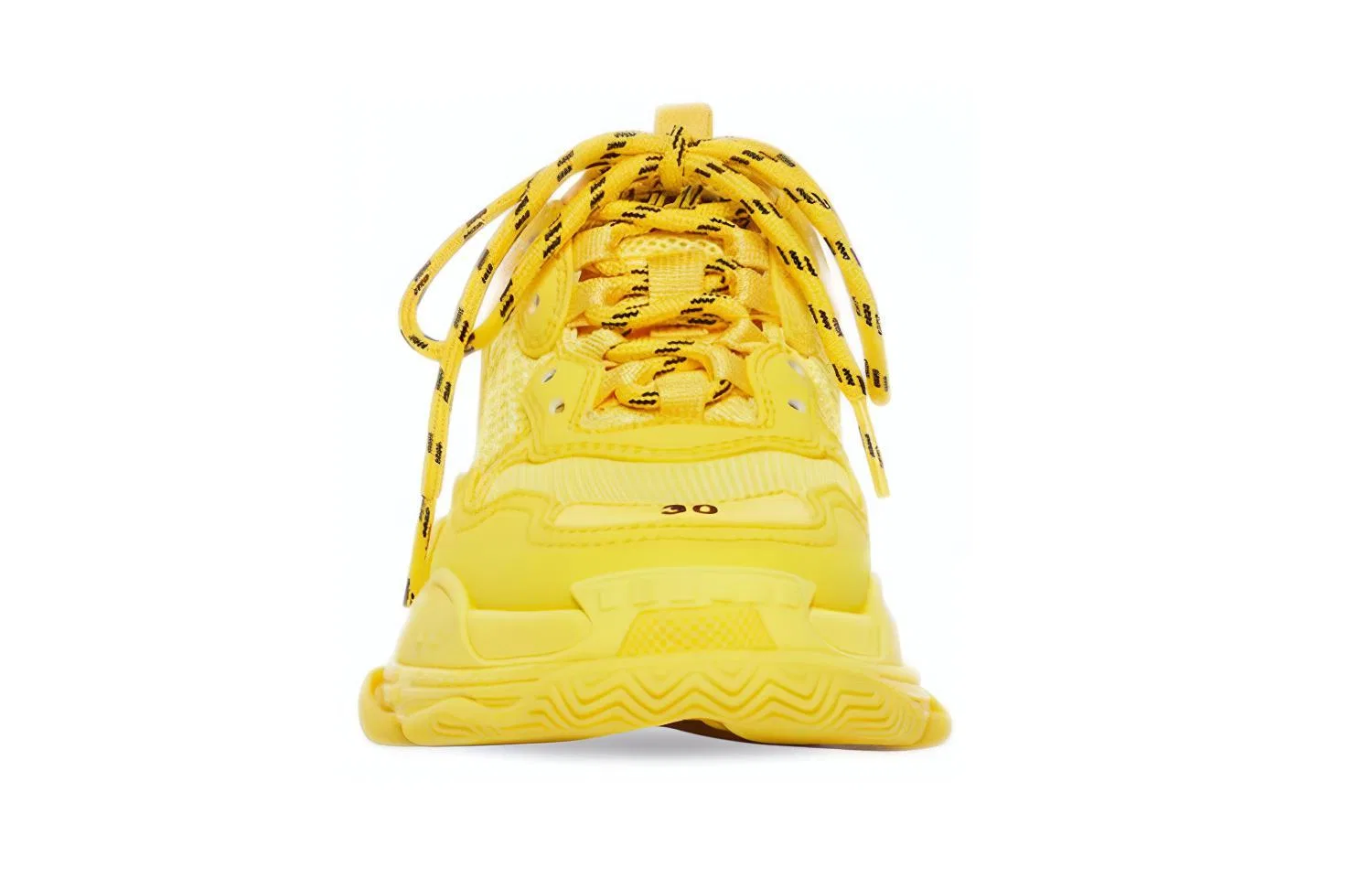 Детские кроссовки Balenciaga Triple S Low top, с принтом, Yellow — фото 4