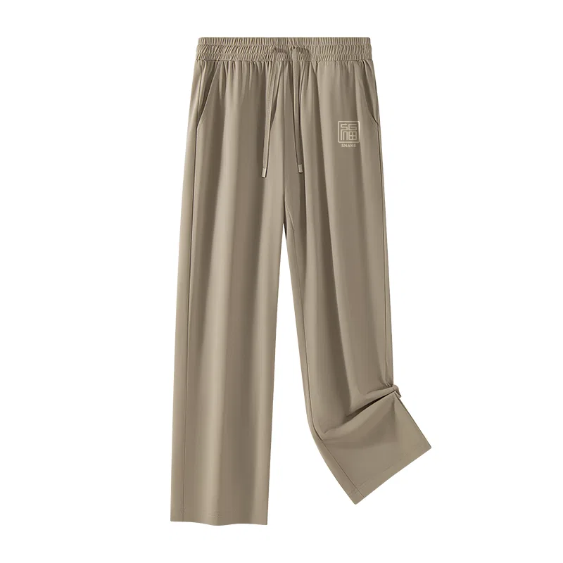 Детские брюки прямого кроя из льняного шелка MINISO, Ice Silk Cooling Dark Gray — фото 3