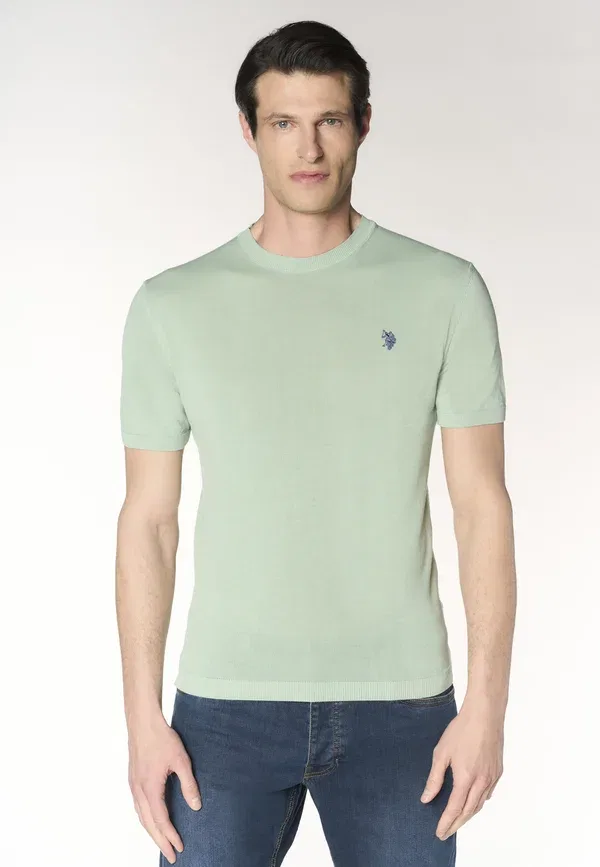 Футболка хлопковая Basic t-shirt U.S. Polo Assn., mint, мятный