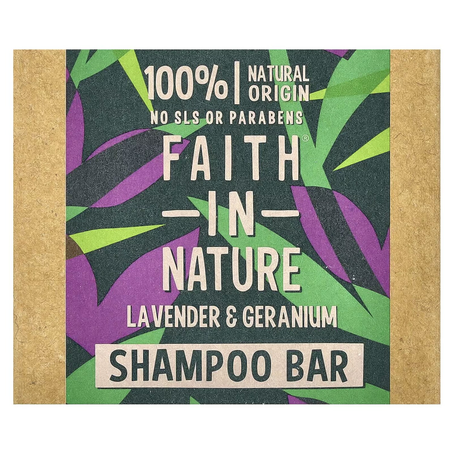 

Шампунь, лаванда и герань, 3 унции (85 г) Faith In Nature