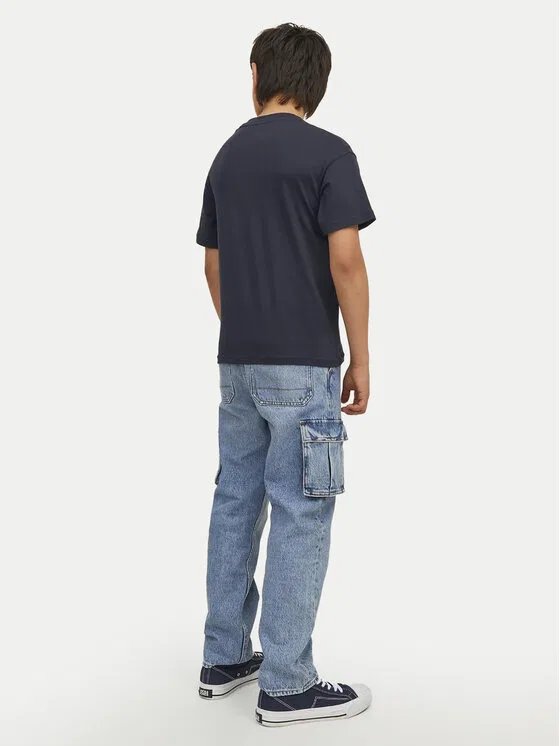 Футболка relaxed fit Star Jack & Jones Junior, темно-синий — фото 3