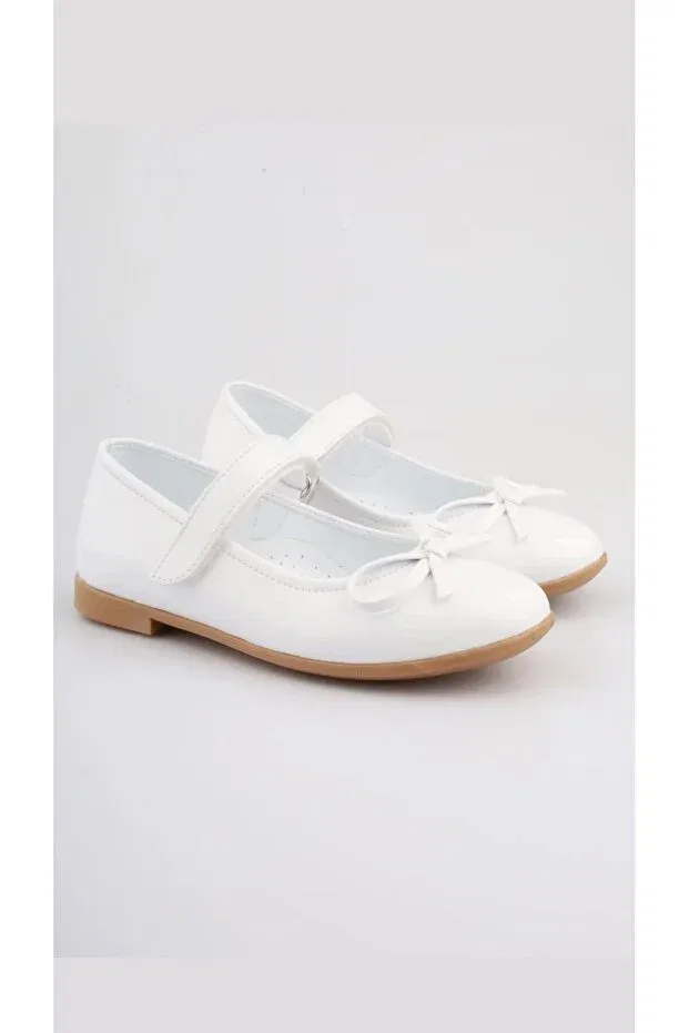 Детские туфли для мальчиков с бантом Babelia, White