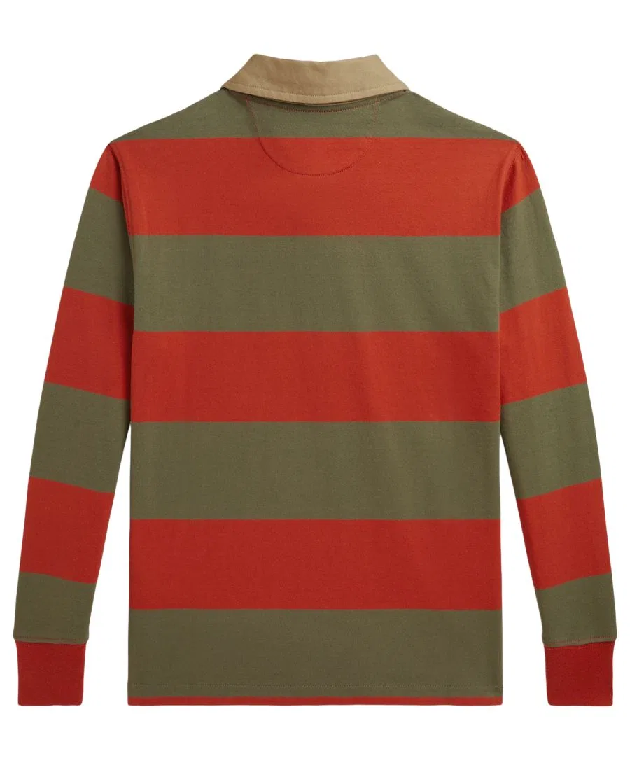 Рубашка-поло с длинным рукавом с вышивкой Polo Bear Polo Ralph Lauren, Varsity Orange Multi — фото 4
