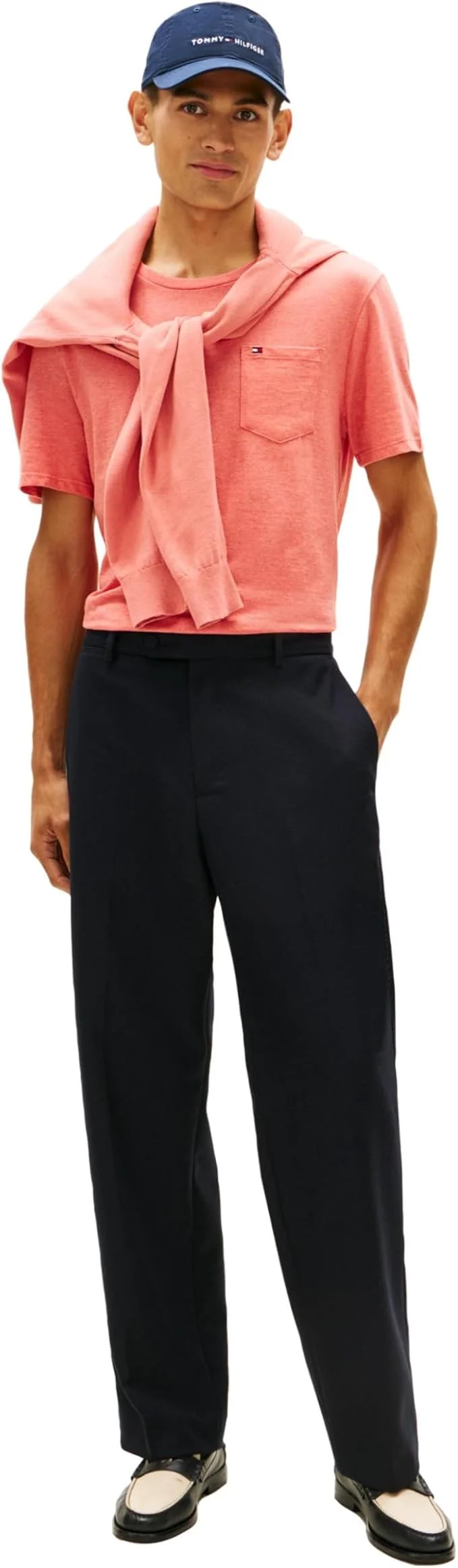 Футболка Tommy Hilfiger Essential Short Sleeve Cotton Crewneck Pocket, красный меланж — фото 3