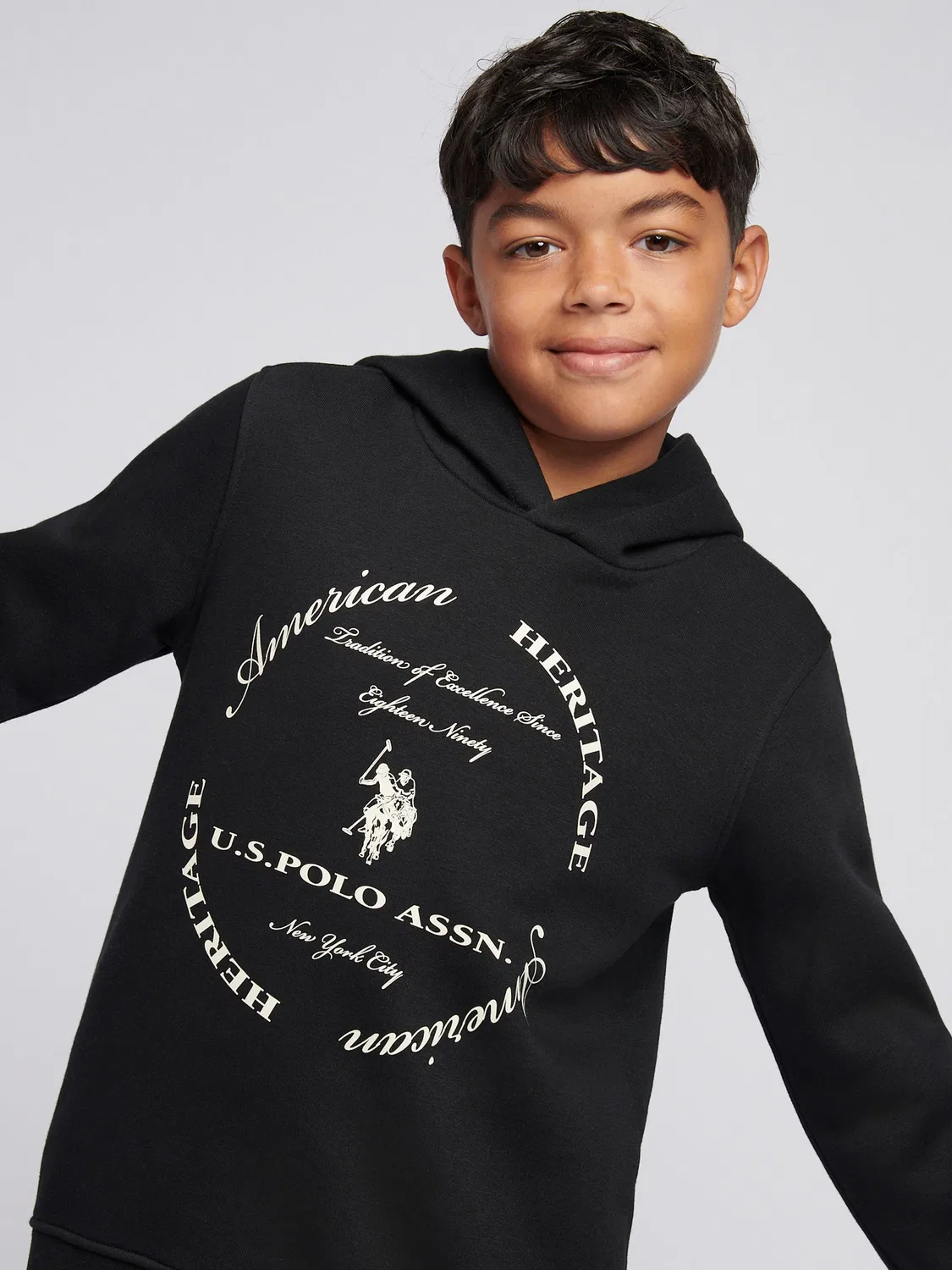 Спортивный костюм с принтом U.S. Polo Assn, черный — фото 4