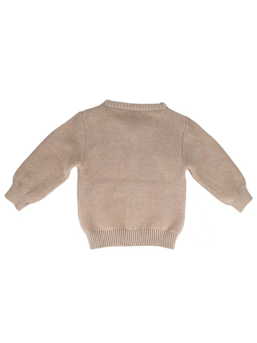 Вязаный кардиган MAXIMO 'GOTS BABY-Strickjacke, Knopfe' коричневого цвета — фото 3