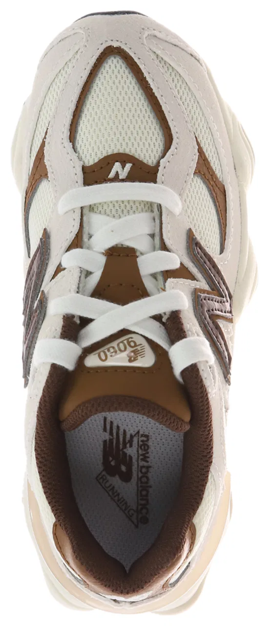 Кроссовки для мальчиков 9060 New Balance, белый/коричневый — фото 3
