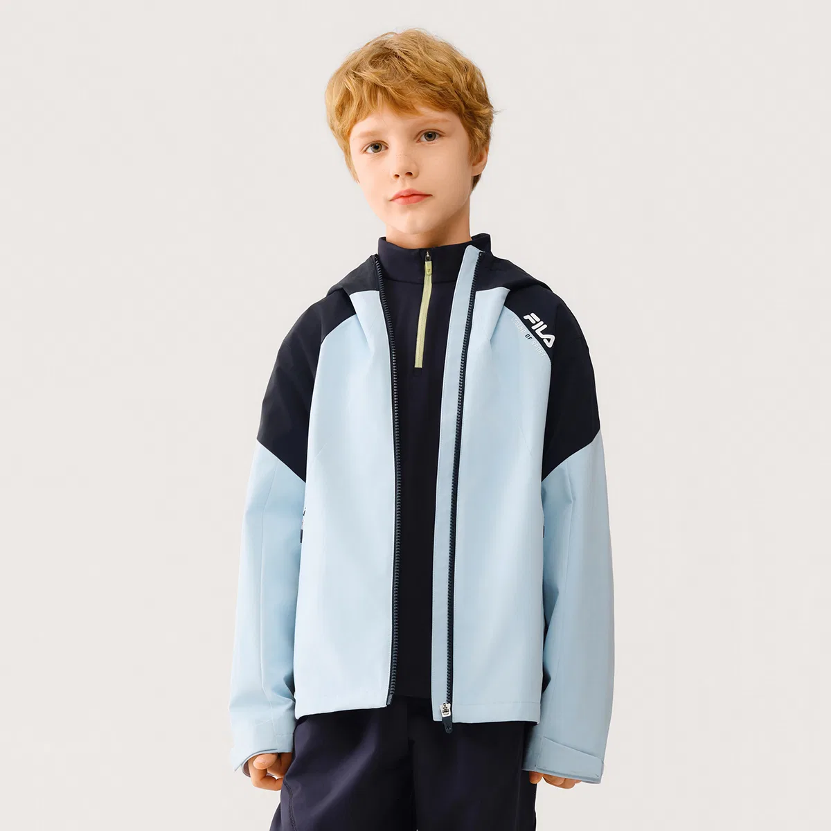 Детский худи с капюшоном Light White Blue FILA KIDS — фото 3