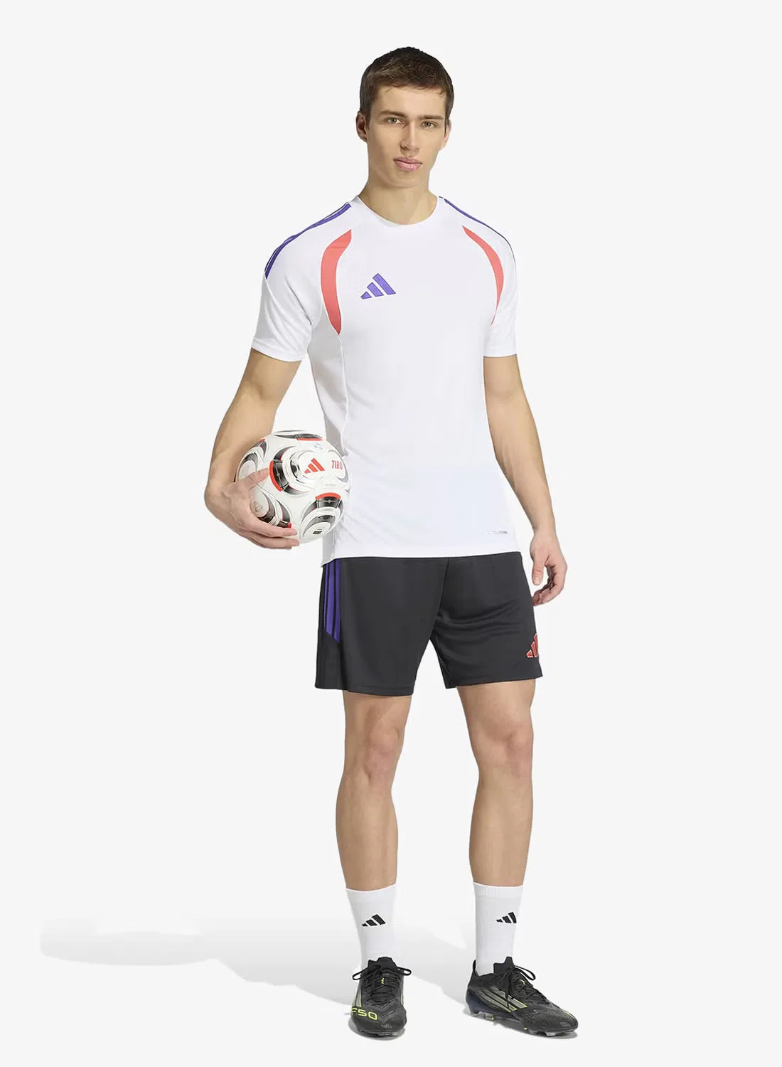 Футбольная футболка с контрастными вставками Tiro26 League Adidas, белый — фото 4