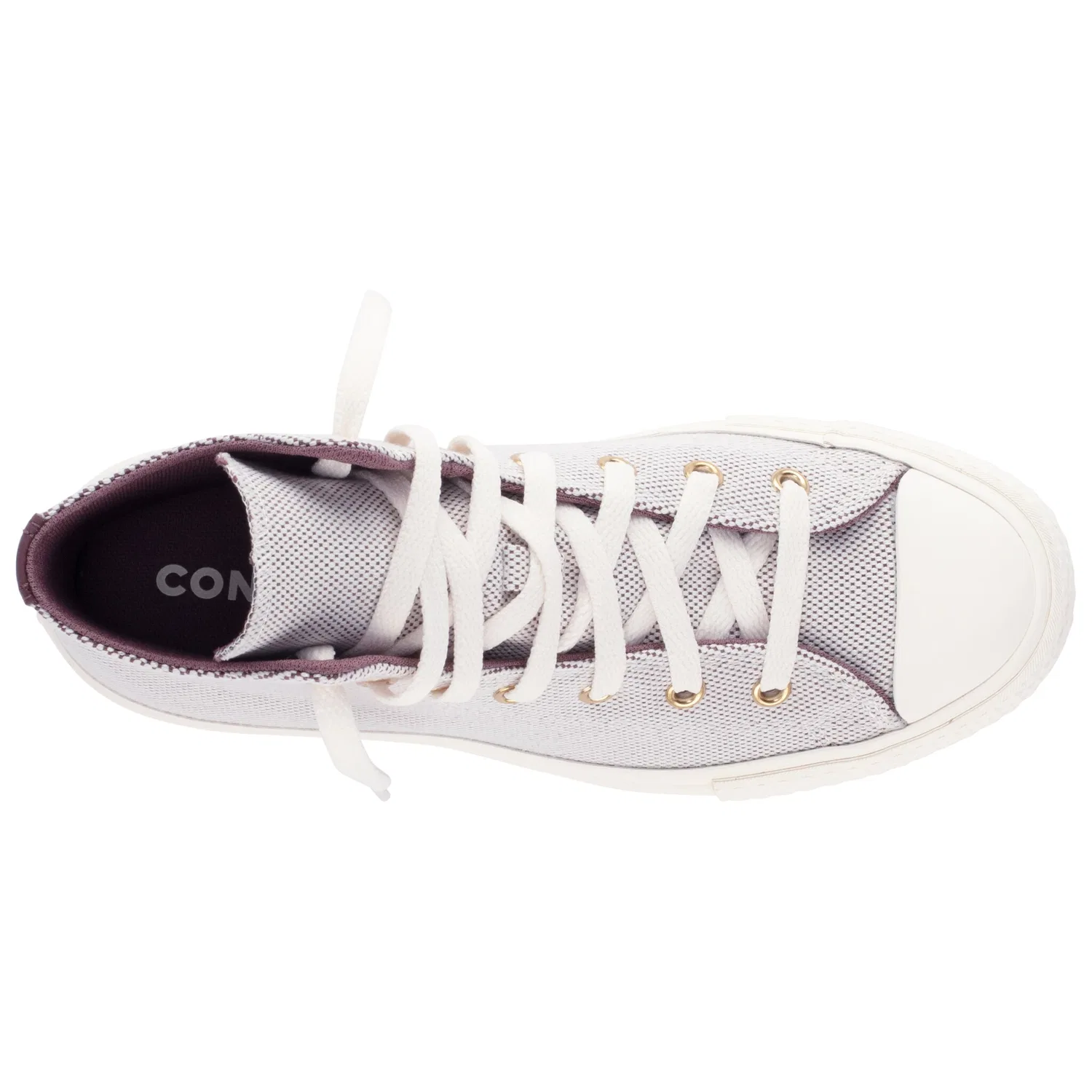 Детские кроссовки на платформе Chuck Taylor All Star Eva Lift Platform Gold Luxe Converse, Trail Mixed/Egret/Gold — фото 4