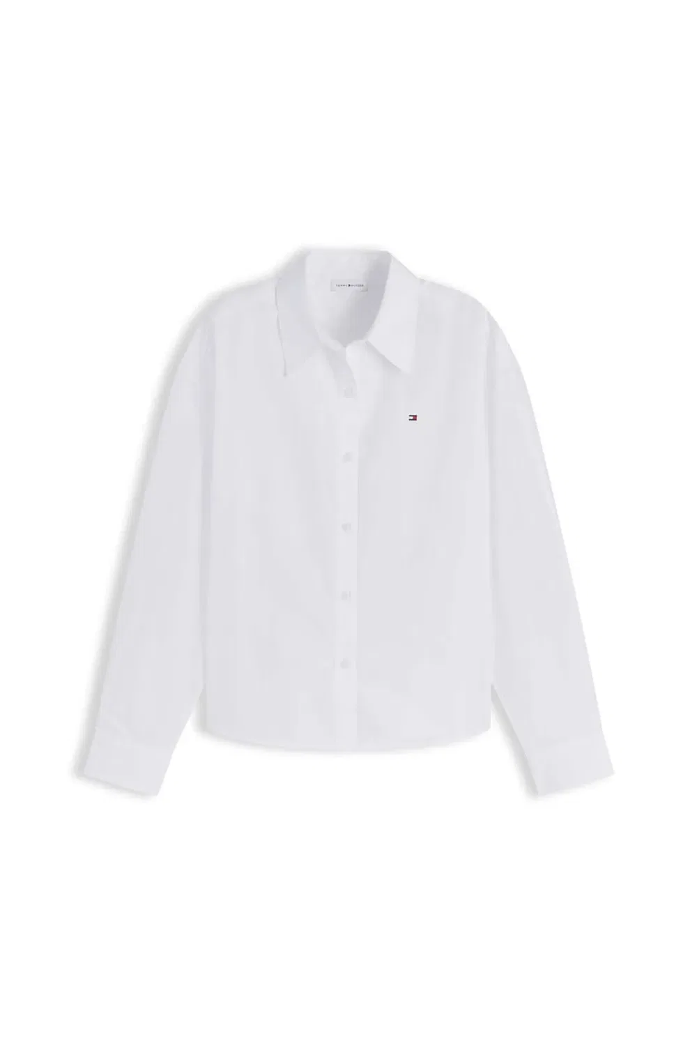 Женская рубашка из поплина с длинным рукавом Tommy Hilfiger, White