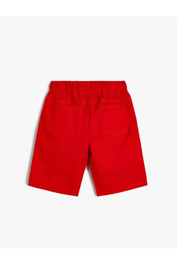 Детские шорты для мальчиков хлопковые Basics Koton, Red — фото 4