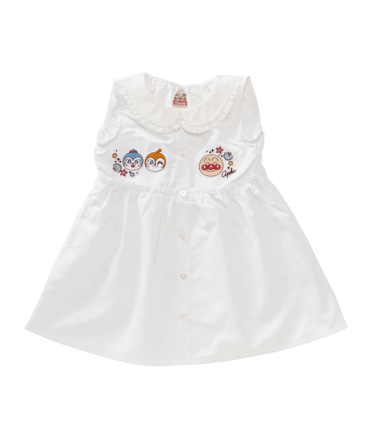 Детское платье с вышивкой и воротником, модель ANPANMAN KIDS COLLECTION, Sax Blue — фото 3