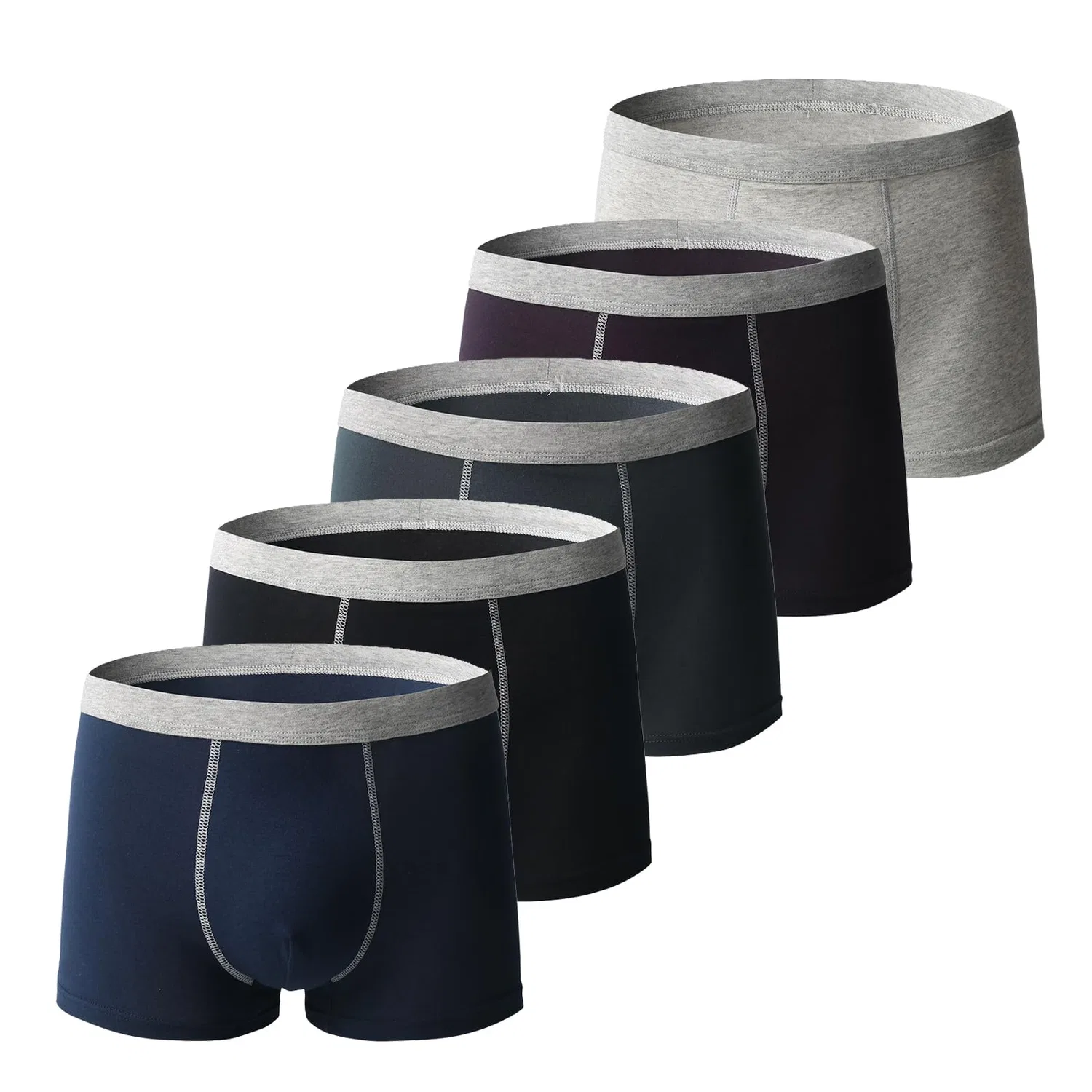 Мужские трусы-боксеры с высокой впитываемостью хлопковые, 5pcs-b