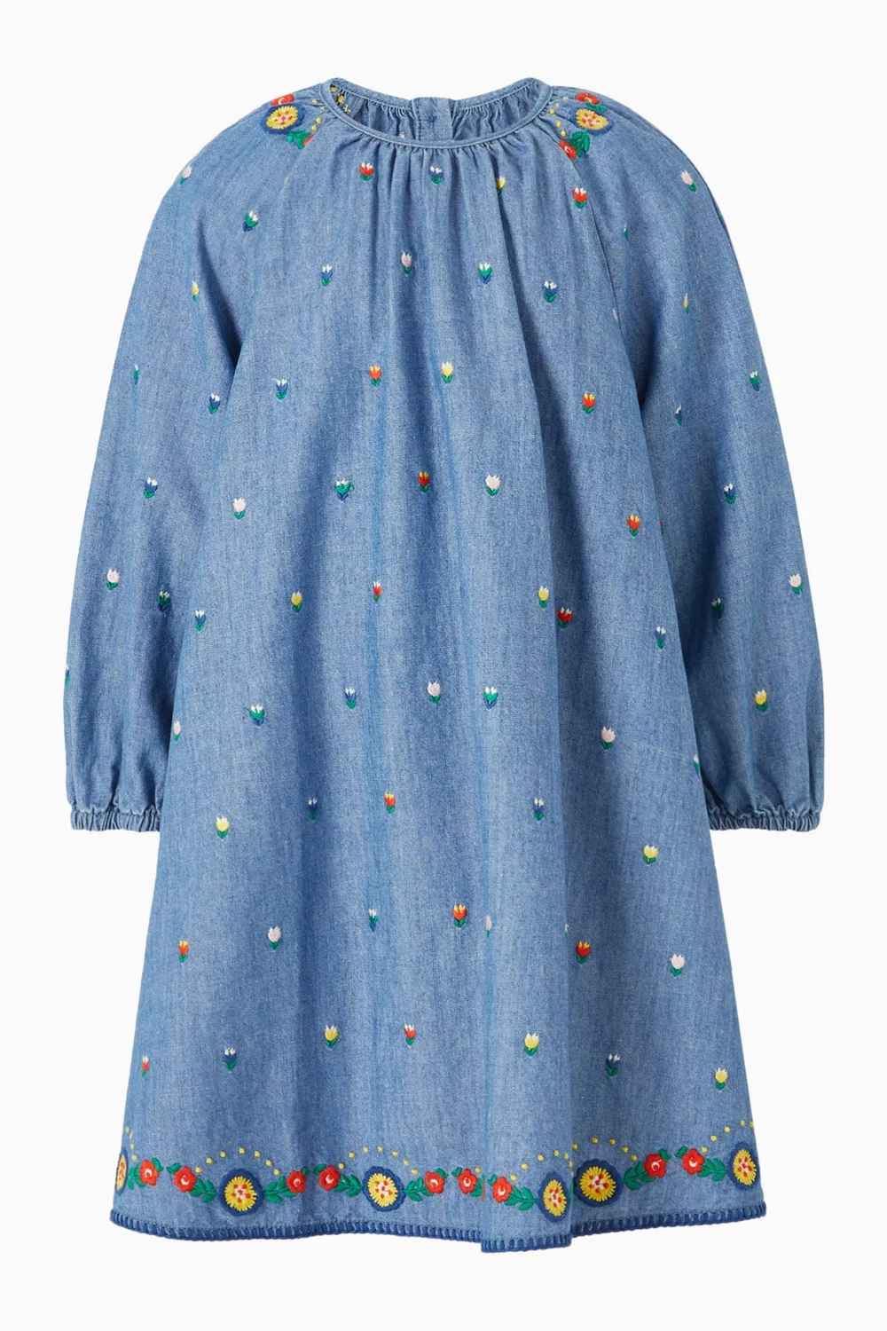 Платье с вышивкой Embroidered Dress in Denim Stella McCartney