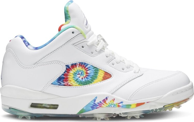 

Бутсы Air Jordan 5 Low Golf Peace, Love, and Golf, белый