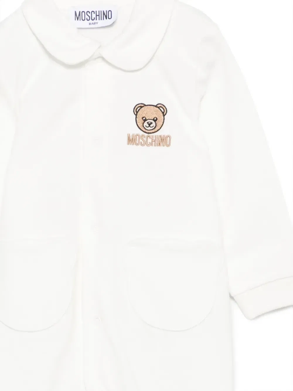 Пижама с вышивкой Тедди Moschino Kids, белый — фото 3