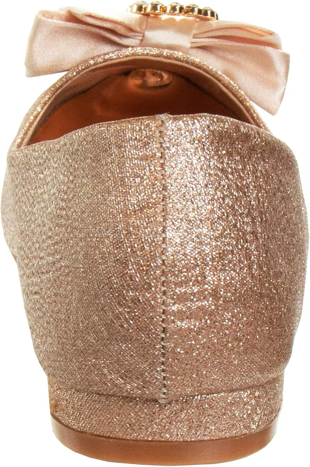 Детские балетки для девочек с бантом Josmo, Rosegold Shimmer — фото 3