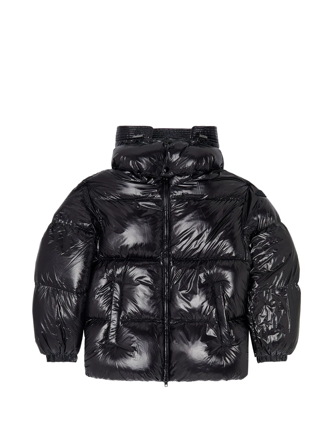 Diesel Пуховик с отстегивающимся капюшоном, черный