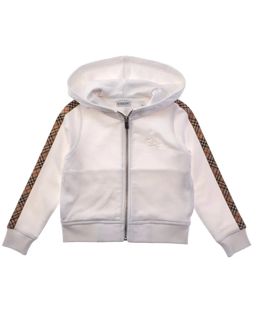Детская куртка для девочек с вышивкой логотипа Burberry, White