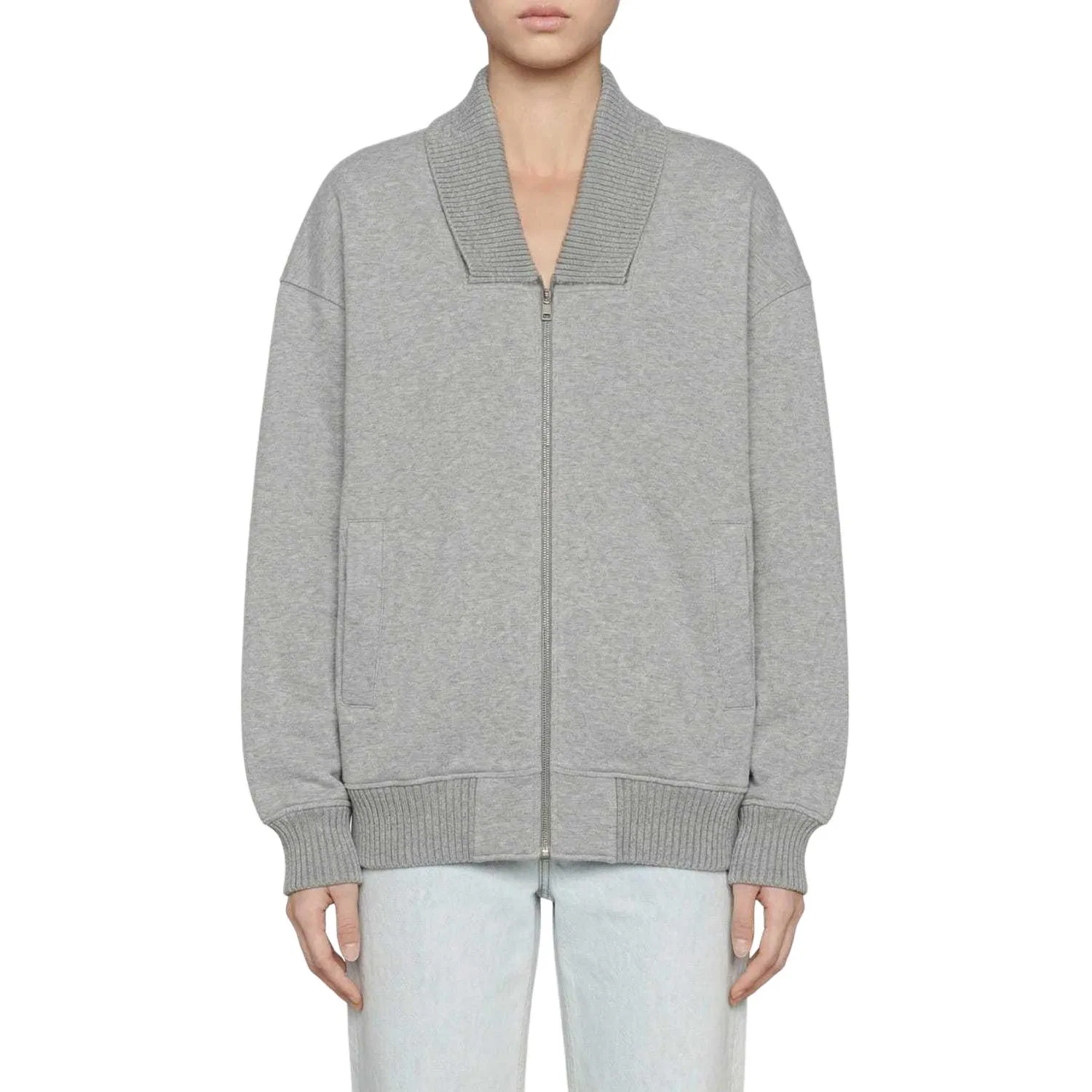 Женская куртка из джерси с деталями Web Gucci, GUCCI, Gray — фото 4