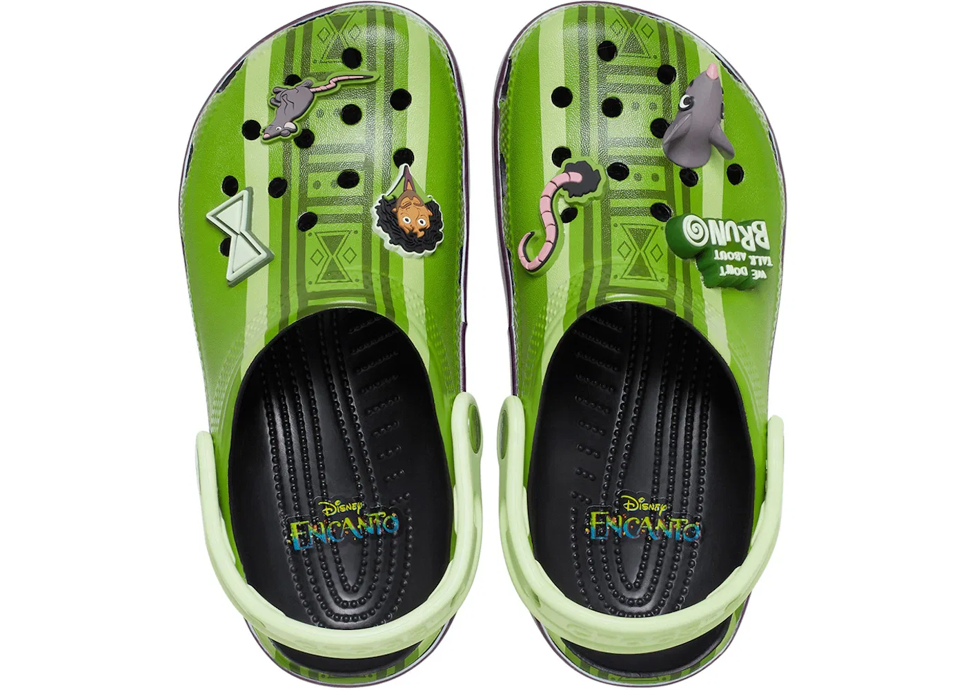 Детские сабо-клоги Disney Encanto Bruno Crocs, Green/Black — фото 2