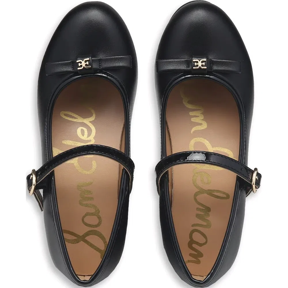 Детские туфли-лодочки Bianca с бантом Sam Edelman, Black — фото 4