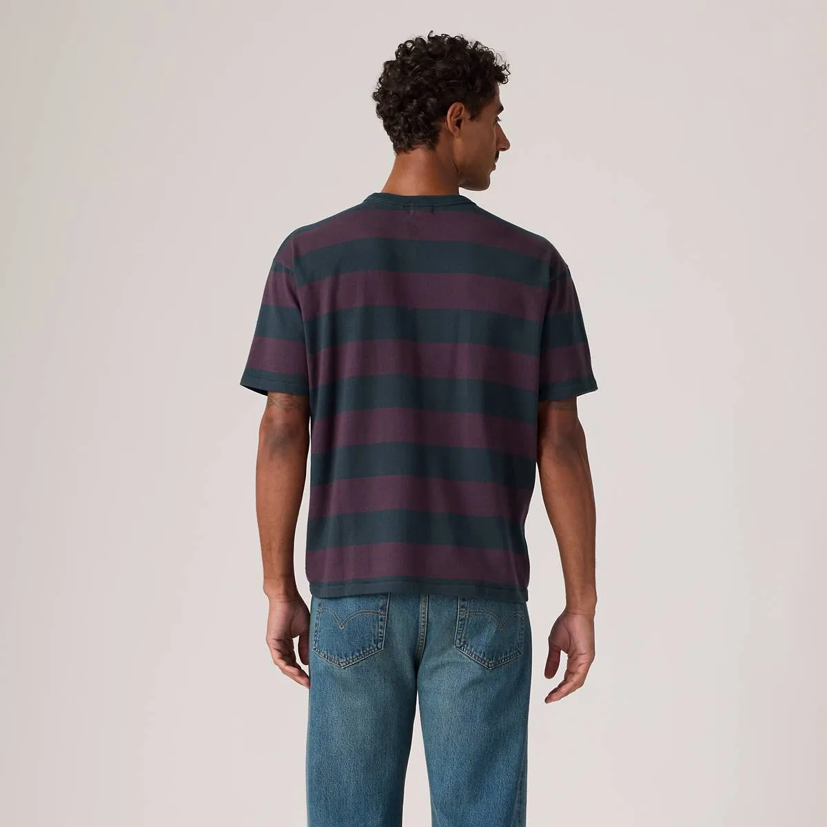 Повседневная футболка 1960-х годов Levi's, Carbon Plum Stripe - Purple — фото 4