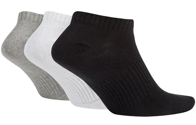 Детские носки-невидимки Nike Ankle Socks 3 Pack, Gray/White/Black — фото 2