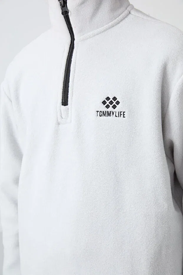 Детские свитшот для мальчиков с вышивкой Tommy Life, Stone — фото 3