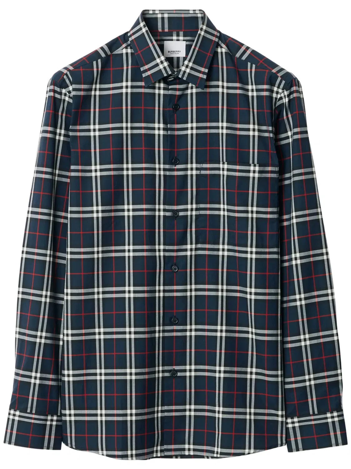 Рубашка в клетку Simpson из хлопка Burberry, черный