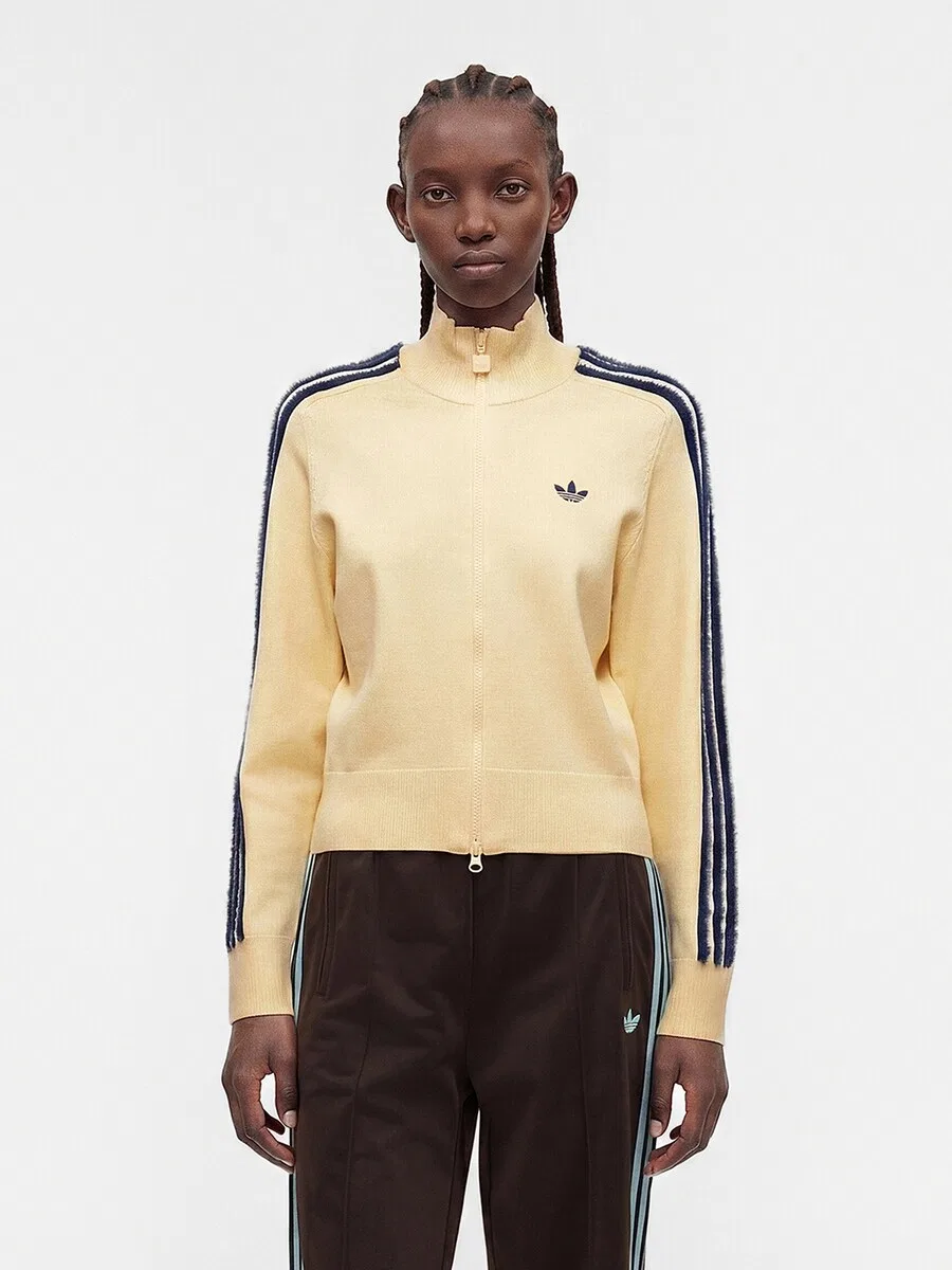 Вязаный кардиган ADIDAS ORIGINALS «Жар-птица» бежевого цвета — фото 2