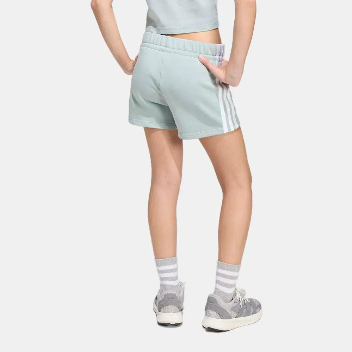 Детские шорты для девочек из футера Essentials adidas, Verde — фото 2
