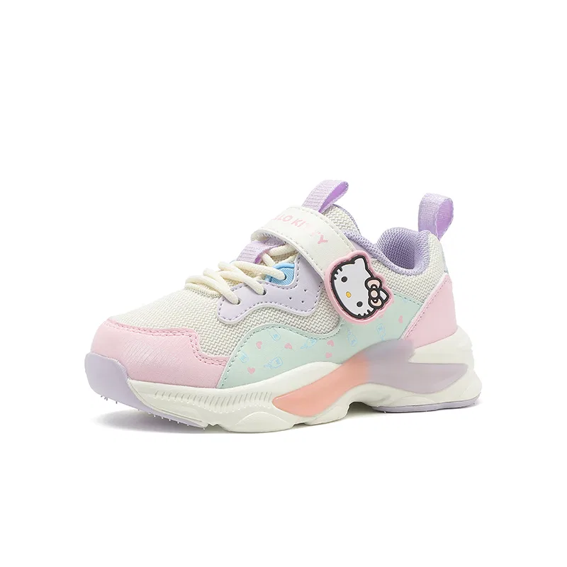 Детские кроссовки для девочек Pink Beige Hello Kitty Sanrio — фото 3