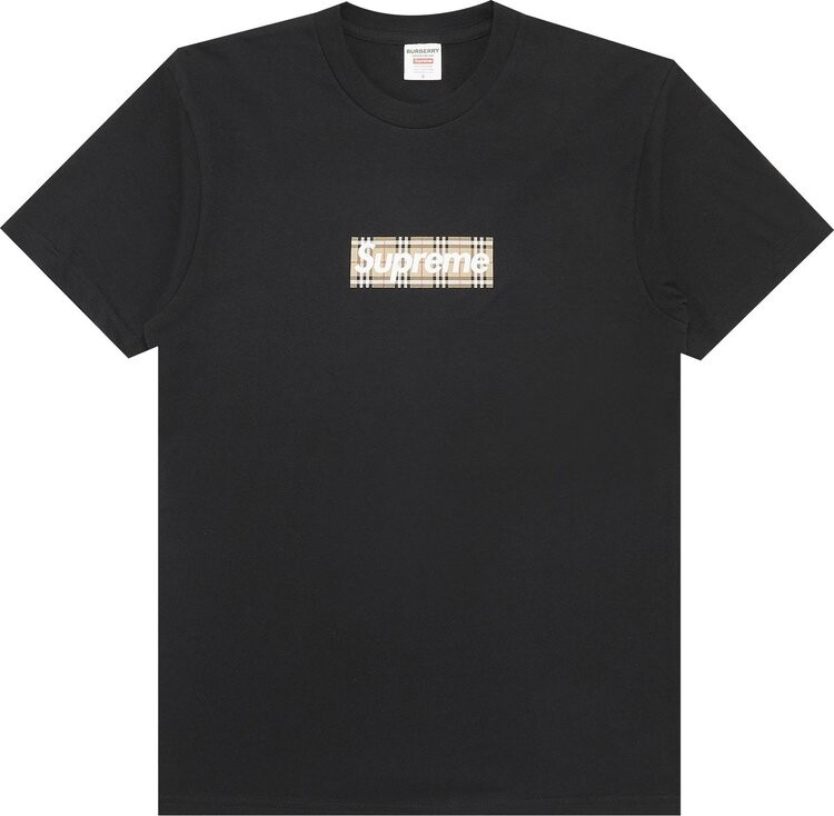 

Футболка Supreme x Burberry Box Logo Tee 'Black', черный