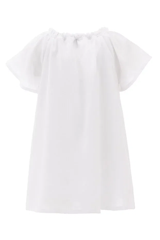 Детское платье для девочек без рукавов Bow Knot Mermaid Dress Pinolini, White — фото 2