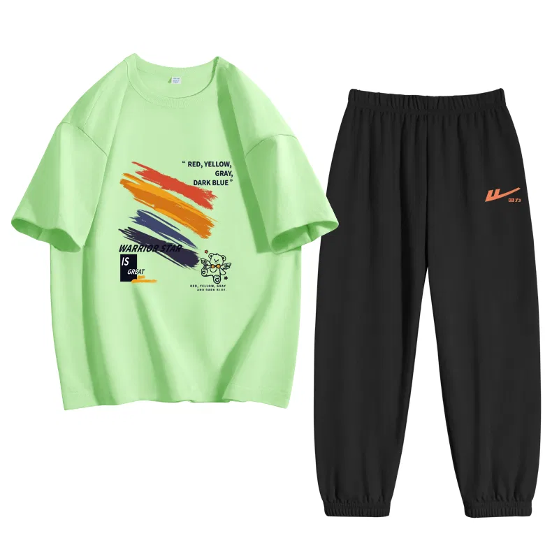 Детский комплект спортивной одежды с круглым вырезом Orange/H Colorblock-Black/H Orange Red Label Silicone K WARRIOR — фото 4