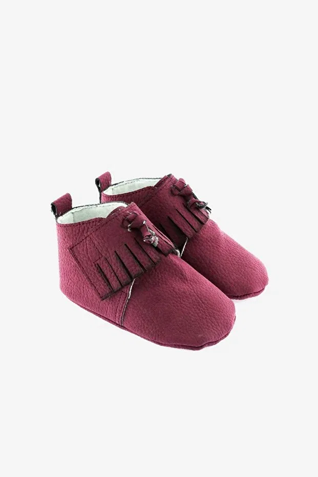 Детские пинетки без каблука Funny Baby, Burgundy