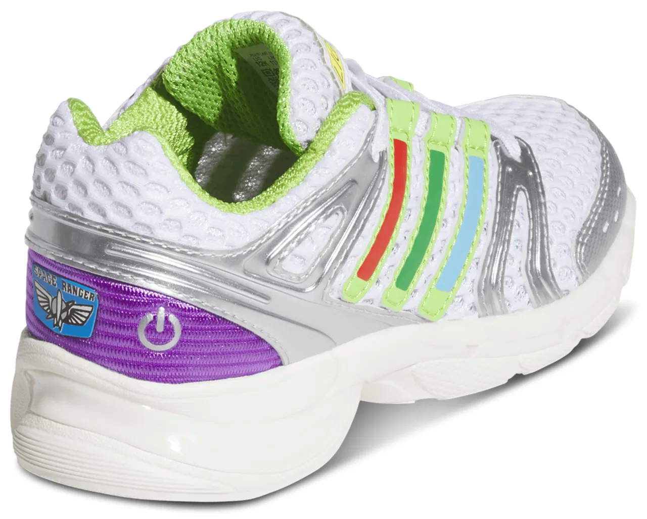 Кроссовки для мальчиков Adistar Control 5 Adidas, цвет Ftwr White/Solar Slime/Silver Mtlc — фото 3