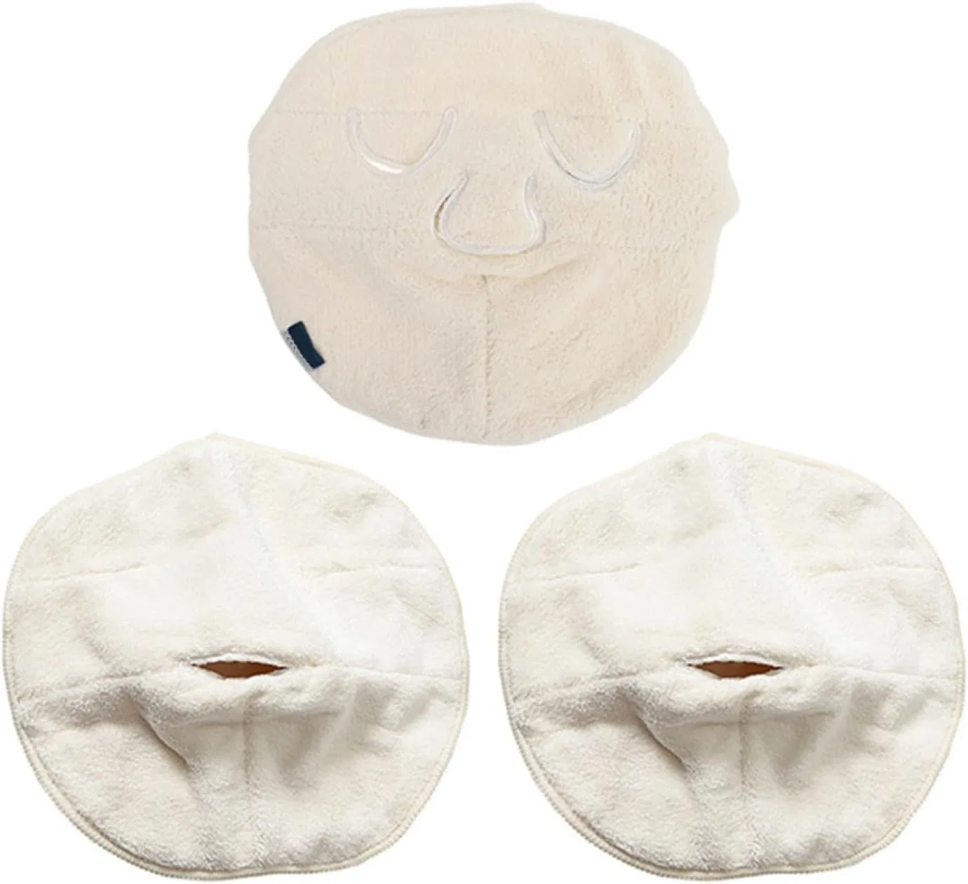 Полотенца для лица из кораллового флиса, 3 шт, MALUGOGO, Белый
