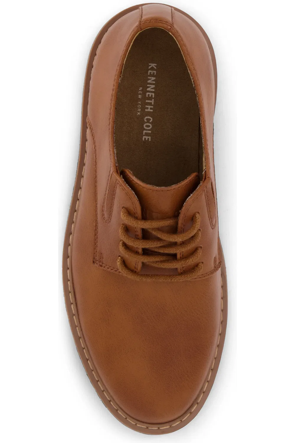 Детские дерби на шнуровке с эластичными вставками Klay Flex Kenneth Cole, Cognac — фото 4