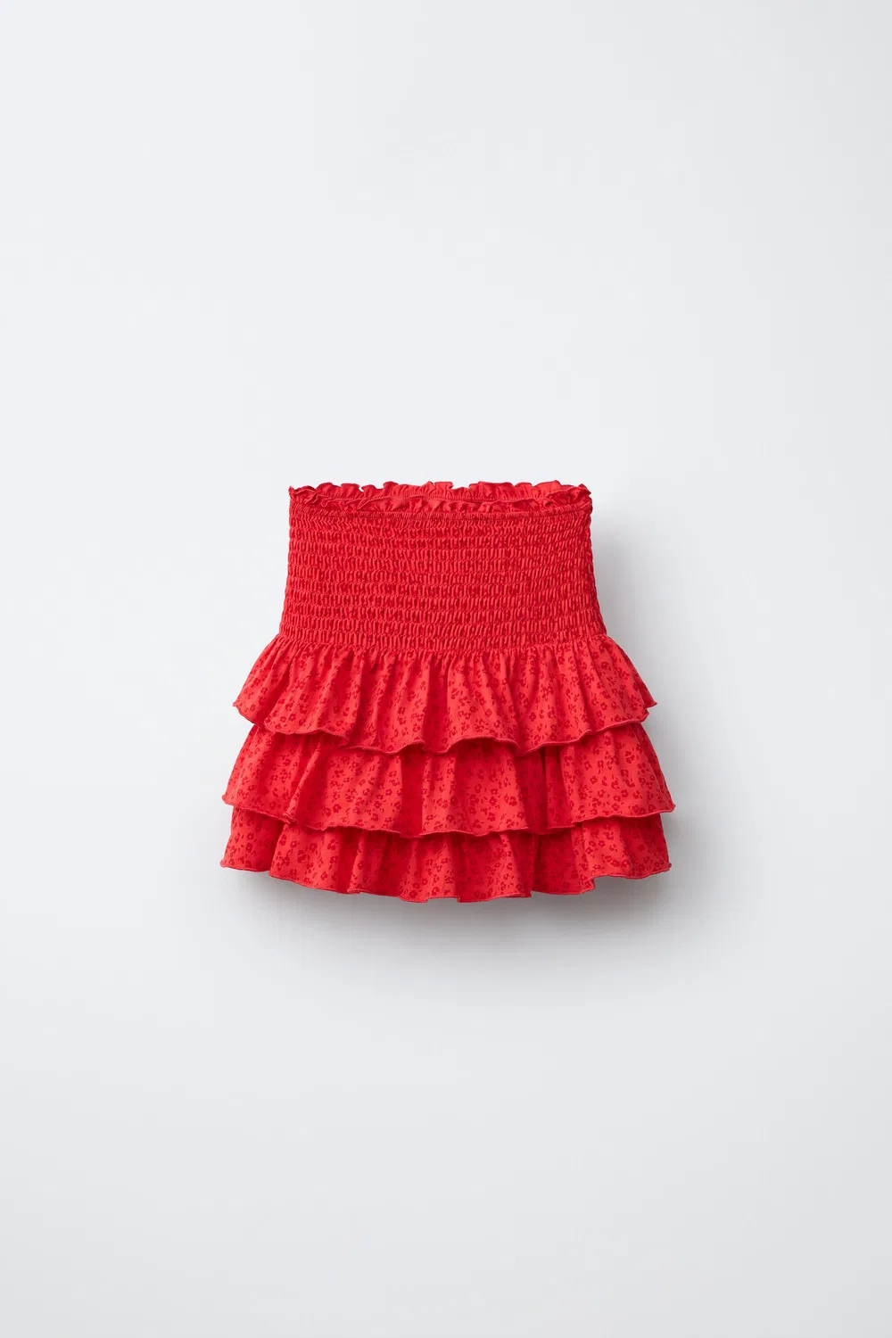 Юбка-бермуд с цветочным узором ZARA, Red